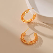 Load image into Gallery viewer, MSCHA HOME Earrings,Gold Plated Lightweight Hoop Earrings