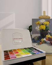 Load image into Gallery viewer, Landscape sunshine watercolor Color pigments Finger Paint For Toddlers, Painting Paper, Kids Indoor Activities At Home