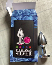 Load image into Gallery viewer, Ohlme Silver butt plug, stainless steel metal, women's and men's toys for beginners