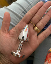 Load image into Gallery viewer, Ohlme Silver butt plug, stainless steel metal, women's and men's toys for beginners