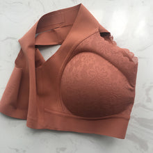 Load image into Gallery viewer, QMYHK bra. Women's underwear, full face padded bra, floral lace underwire bra, soft cup