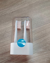 Load image into Gallery viewer, TIKBABA electric toothbrush with two toothbrush heads, powerful sonic cleaning rechargeable toothbrush, white