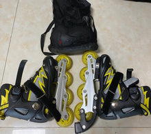 Load image into Gallery viewer, TYBOOL inline skates, adjustable inline skates, suitable for children and adults. 4 PU flashes to light up the wheels. Includes protective equipment and accessories for outdoor recreation and sports