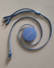 Load image into Gallery viewer, Fonessary 3 in 1 USB Long Charger Cable, Fast Braided Charging Cord, Universal Multiple Ports Long Charging Cable with USB C/Micro USB/Lightning Connector for iPhones Android Huawei