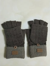 Load image into Gallery viewer, WELLFROG knitted gloves, women's clamshell knitted warm gloves, girls half-finger gloves, winter warmth, fingerless gloves, sports outdoor gloves