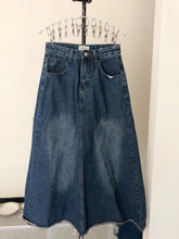 Load image into Gallery viewer, YAGIE skirts,Long Denim Skirts for Women High Waist