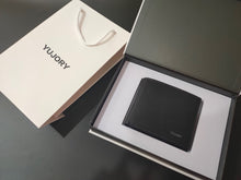 Load image into Gallery viewer, YUJORY wallet, men's leather double fold flap wallet