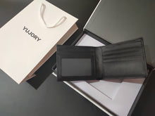 Load image into Gallery viewer, YUJORY wallet, men's leather double fold flap wallet