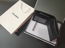 Load image into Gallery viewer, YUJORY wallet, men's leather double fold flap wallet