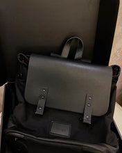 Load image into Gallery viewer, Yatoga backpack, men's 20-liter fashion schoolbag backpack, a combination of leather and fabric.