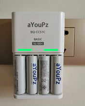 Load image into Gallery viewer, aYouPz battery and battery charger, 4 slot independent electric toy car battery and charger