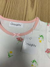 Load image into Gallery viewer, Gniighty Nightgowns, Soft Cotton Flutter Sleeve Floral Print Nightgowns for Girl 3-12 Years