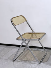 Load image into Gallery viewer, chaliced chair,Transparent Clear Folding Chair PC Plastic Living Room Seat