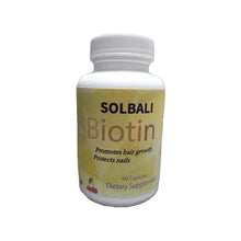 Load image into Gallery viewer, SOLBALI ,Biotin,Promotes hair growth,Protects nail and skin,Dietary Supplement,60 capsules