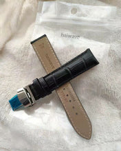 Load image into Gallery viewer, haiwave watch strap, crocodile pattern leather, release leather strap, 16mm, 18mm, 19mm, 20mm, 21mm, 22mm, 23mm or 24mm standard or long