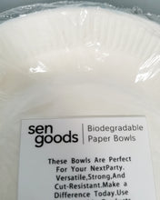 Load image into Gallery viewer, Disposable pulp bowl plates, round plates 10 organic bagasse plates made of natural sugarcane fiber-environmentally friendly, heavy-duty disposable plates, suitable for parties, dining and daily use