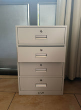 Load image into Gallery viewer, LISM Metal cabinets,Light gray four layer lockable metal filing cabinet
