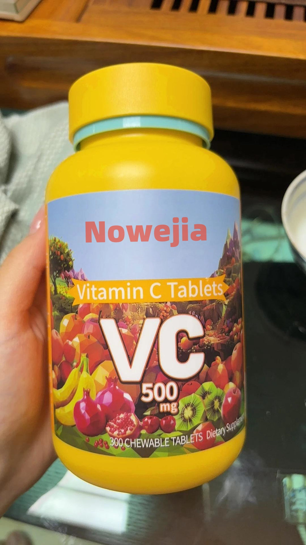 Nowejia Vitamin C, immune vitamin C, zero sugar, natural orange flavor