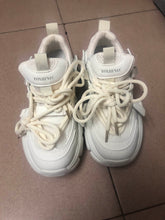 Load image into Gallery viewer, EOXHFNLC Women&#39;s shoes, women&#39;s breathable mesh tennis sports tie up, fashionable walking comfort, lightweight running white
