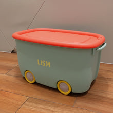Load image into Gallery viewer, LISM Toy chests,Large capacity dust-proof storage box with wheels for children's toys

