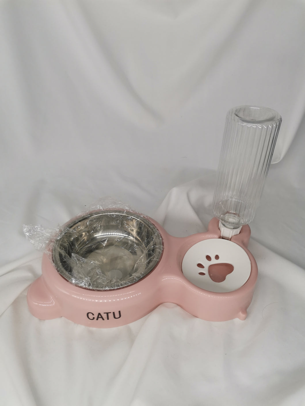 CATU Pet Bowls Set, Stainless Steel Food & Water Bowls for Dogs/Cats - Non-Slip Base, Easy to Clean, BPA-Free for Puppies/Kittens & Small to Medium Pets