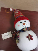 Load image into Gallery viewer, RUDFDEC Snowman dolls, plush filled cute and soft snowman toy jewelry
