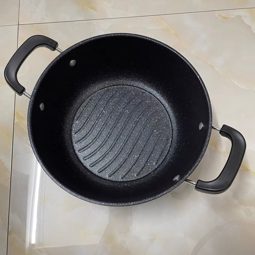 LISM Stew pot, non stick pot with lid, PFOA free, kitchen pot, electromagnetic pot