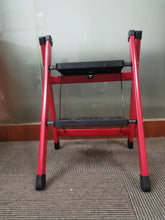 Load image into Gallery viewer, VAFEAFO Step ladders made of metal, foldable step stool with armrest, portable
