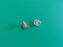 Load image into Gallery viewer, GDFEVER Earrings, lightweight, hypoallergenic, silver ring shaped earrings
