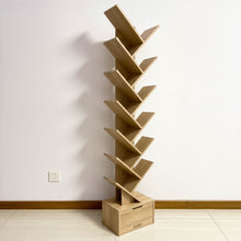 Load image into Gallery viewer, OLOEY Shelves for books，Space saving corner stand, book tree
