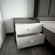 Load image into Gallery viewer, LISM Furniture,Double drawer storage bedside table, a practical "bedroom companion" in a minimalist style
