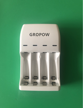 Load image into Gallery viewer, GROPOW Battery chargers, 4-Slot Household Battery Charger, for NiMH/NiCd Rechargeable Batteries
