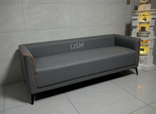 Load image into Gallery viewer, LISM Sofas,Medium gray, 3-seat cushioned sofa with small shovel arm

