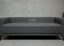 Load image into Gallery viewer, LISM Sofas,Medium gray, 3-seat cushioned sofa with small shovel arm

