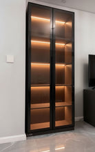 Load image into Gallery viewer, LISM Residential and commercial furniture,Light luxury glass door wine cabinet with lights
