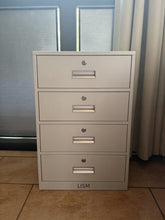 Load image into Gallery viewer, LISM Metal cabinets,Light gray four layer lockable metal filing cabinet
