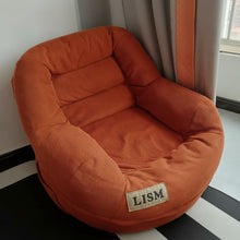 Load image into Gallery viewer, LISM Lounge furniture,Comfortable corduroy large Bean Bag chair, suitable for bedrooms, living rooms, lazy sofas, with padding

