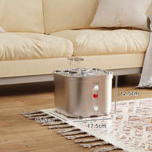 Load image into Gallery viewer, YGGN Stainless steel pet water dispenser, indoor automatic cordless water dispenser
