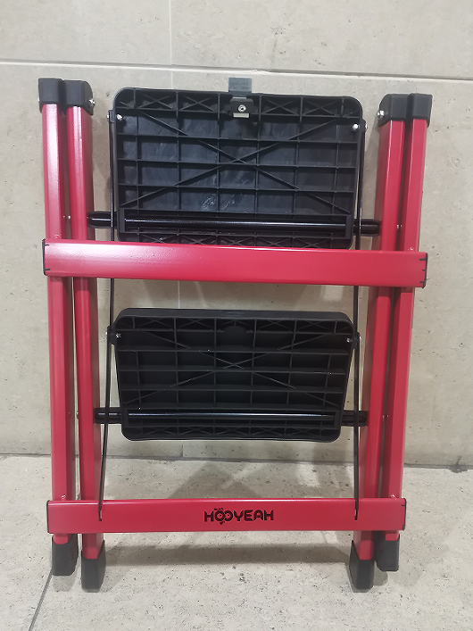 HOOYEAH metal ladders, foldable footstool, portable