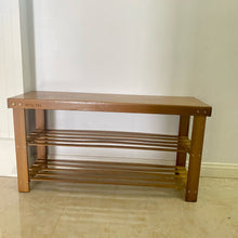 Load image into Gallery viewer, WTILTIH Shoe racks, shoe rack bench, three-layer bamboo shoe storage
