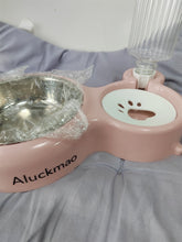 Load image into Gallery viewer, Aluckmao Non-mechanized animal feeders,Pet feeder and water dispenser set
