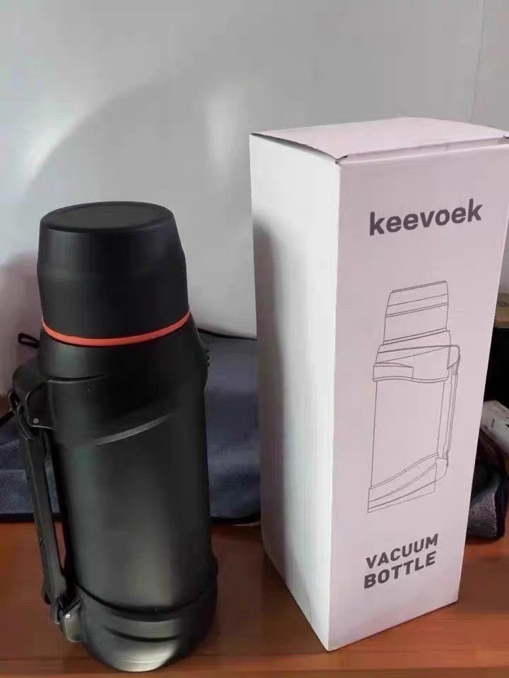 keevoek Vacuum flask,Double Wall Vacuum Insulated Flask (22 oz) Black