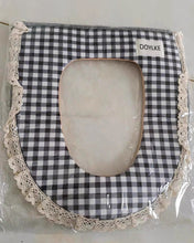 Load image into Gallery viewer, DOYLKE toilet seat, soft, thicker and warmer washable cloth toilet seat, suitable for most sizes of bathroom toilet covers
