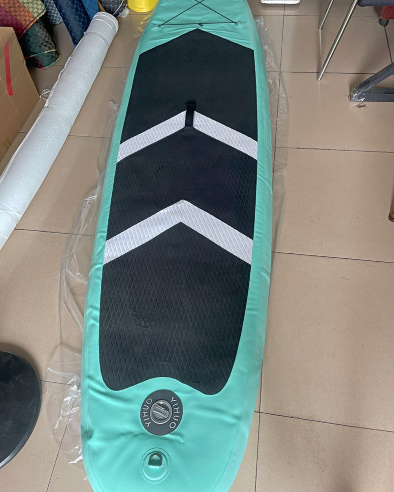 YIHUO surfboard, 8 feet surfboard, non-foam wax soft top longboard, suitable for adults and children of all surfing levels