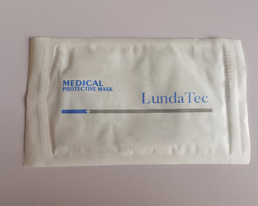 LundaTec Disposable 3 Ply Blue Face Masks - Blue Disposable Face Mask