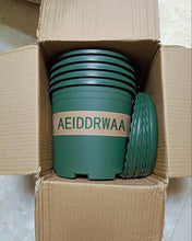 Load image into Gallery viewer, AEIDDRWAA Flower Pots, Plant Pots Set of 10 Plastic Pots with Drain Holes and Trays
