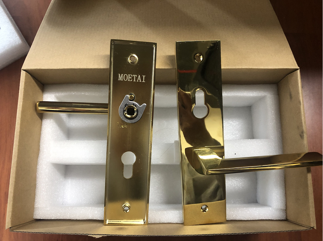 MOETAI Complete Arc Entry Lever Set with Single Cylinder Deadbolt（sample）