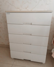 Load image into Gallery viewer, Aneaseit chest of drawers, five-layer wooden cabinet, suitable for bedroom, white
