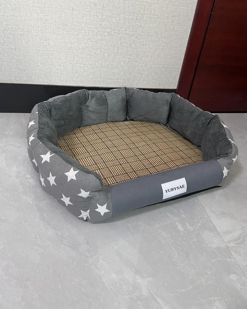 YUBYSAE Round Fluffy Soft Dog Beds,Donut Anti Anxiety Pet Bed,Orthopedic Warm Comfort Pets Beds