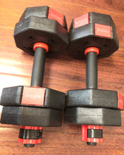 Load image into Gallery viewer, Bobiber dumbbell, adjustable dumbbell barbell weight pair, free weight combo set, non-slip neoprene hands, multi-purpose, home, gym, office
